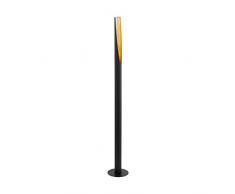 EGLO piantana Barbotto, piantana con uno punto luce, lampada a torcia di acciaio, nero, oro, attacco GU10, interruttore a pedale incl