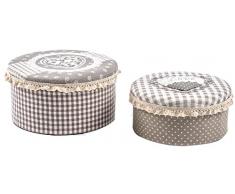 Item Set di scatole, Legno, Grigio, 19Â x 11Â x 11Â cm