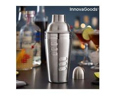 InnovaGoods IG815332 - Shaker con ricette per cocktail integrate, in acciaio inox