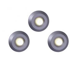 Naeve Leuchten, Faretti da incasso con LED incluso, in alluminio, 3,0 W, 80 lumen, 230,0 V, 3000 kelvin