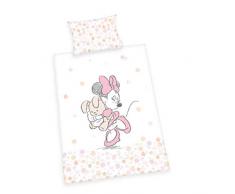 Herding Disney Minnie Mouse Set di Biancheria da Letto, Cotton, Bianco, 100 x 135 cm, 40 x 60 cm