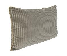 Cala Living Custodia Cuscino Effetto Velluto A Coste, Cotone, Grigio, Singolo, 60Â x 40Â x 3Â cm