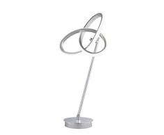WOFI - Lampada da tavolo, per interni, in plastica, 13 W, colore argento