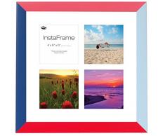 Inov Agosto 16 x 40,64 Centimetri Quadro Instaframe alloggiamento Funky a Instagram 4 / timbratura Foto in Bianco a Scacchi con la stuoia e Bordo Bianco, Multicolore