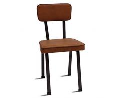 Eurosilla Borchie Sedia Vintage, Marrone