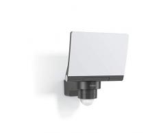 Steinel - Faretto a LED XLED PRO 240, con sensore di movimento a 240Â°, portata 12 m, colore: bianco, incluso supporto per parete angolare Con rilevatore di movimento antracite.