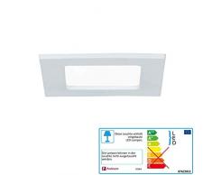 Paulmann 92064 Plafoniera Quadrata da Incasso con Pannello Led Bianco Neutro da 6 W, 4000 K, Ip44, Lampadina Inclusa, In Plastica, 6 W