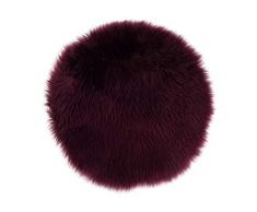 GÃ¶zze - Cuscino per sedia in pelle di pecora, Ã¸ 38 cm, mora, 38 x 38 cm