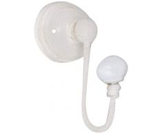 Better & Best WC - Appendiabiti Ovale per Bagno, Forma Ovale, Orizzontale, Bianco, 6,7 x 6,5 x 10, Materiale: Metallo, Taglia Unica