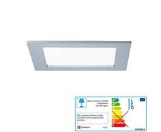 Paulmann 92077 Lampada da Soffitto Quadrata con Pannello Led Bianco Neutro, 12 W, 4000 K, Ip44, Resistente Agli Spruzzi, Lampadina Inclusa, In Plastica, 12 W