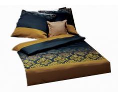 Fleuresse Letto wsche 102112Â âÂ 3Â Modern Classic, MAKO Raso, 200Â x 200Â cm, 100% Cotone, Colore: Nero-Honiggelb