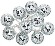 Talking Tables Glitterati Disco Ball LED lampade da Tavolo Party, Argento