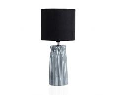 Pauleen 48024 Tavolo Glossy Glow Max. 20W E14 Lampada da Comodino Grigio Nero 230V Ceramica/Tessuto Senza Lampadina