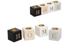 Dcasa - Set di 4 Set da soffitto e portacandele, Decorazione per la casa, Unisex, per Adulti, Colore: Unico