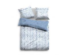 Tom Tailor 0009874 - Biancheria da letto in flanella, con federa in cotone, 1 copripiumino da 155 x 200 cm e 1 federa da 80 x 80 cm, colore: tortora