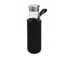 IRIS Bottiglia in Vetro, borosilicato, Nero, 6,5 cm