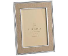 H&H Portafoto Tessuto Beige 13X18 Arredo E Decorazioni Casa, 13x18 cm