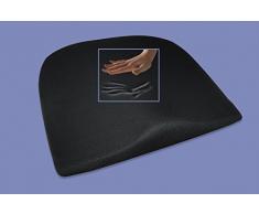 supply24 - Cuscino per Sedia Visco 212, con Rivestimento in Poliestere Removibile, per Schiena, Nero, 41 x 38 x 8 cm