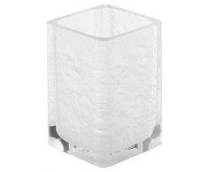 Gedy Giulia portaspazzolini, Resina, Bianco, 7Â x 7Â x 11