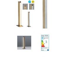 Naeve luci LED lampada da tavolo a Miami, in legno, 12Â W, colore: marrone, 15Â x 10Â x 51Â cm