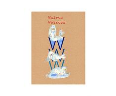 Komar Quadro da Parete ABC Animal W Poster Immagine, Soggiorno, Camera da Letto, Decorazione, Stampa Senza Cornice Disponibile in Tre Misure, Multicolore, P036W-40x50