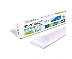 V-TAC 50W 5ft LED a tubo Integrato Lampada Tubo 4000K bianco giorno 1500x74x24mm Illuminazione a parete e soffitto 30000h Lunga durata di funzionamento