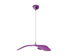 Homemania Lampada a Sospensione Tetto Lampadario, da Soffitto, Viola in Metallo, 34 x 34 x 120 cm, 1 x LED, 10W, 1050LM, 4200K, Luce Bianca Naturale