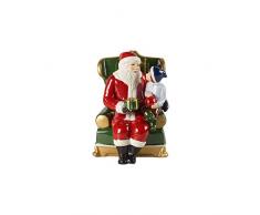 Villeroy & Boch Christmas Toy’s Babbo Natale in Poltrona, Statuetta di Babbo Natale Decorativa in Porcellana Dura, Figura Collettiva, Multicolore