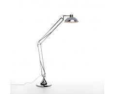 Stones LA/088/CR Lampada da Terra Regolabile, Cromo Lucido, 38x38x190 cm