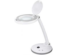 Goobay - Lampada UK-LED con lente dingrandimento da 5 W, lente in vetro da 100 mm, ingrandimento 1, 75x, 3 diottrie, 83 lm, 417 lm