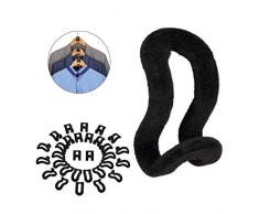 relaxdays, nero Ganci Gruccia, Set da 30, Organizer Clothes Hook, Antiscivolo, Organizzatore Salvaspazio, Plastica, Velluto, Pz