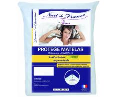Notte Francia 329 406 140/200 Protezione del Materasso in Cotone/PVC Bianco 200 x 140 x 1 cm
