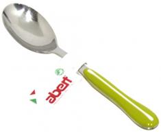 Viscio Trading 163006 Cucchiaino Caffe Sinuosa, Acciaio, Verde/Bianco