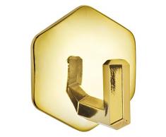 BRINOX Mini Appendiabiti Adesivo Esagonale 4.4x4.9x3.2 cm Oro