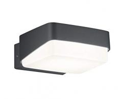 Trio Leuchten Juba - Lampada da parete per esterni, in alluminio, 10 W, colore: Antracite
