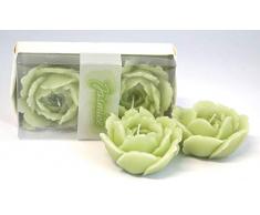 HGD Candela Galleggiante Fiore di Gelsomino â Verde, Cera, Normale