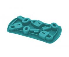 HappyFlex HF05603 Ghiacciolucchetti Formaghiaccio, Silicone, Blue, 30x17.5x1.3 cm