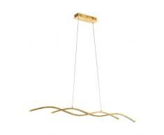 EGLO MIRAFLORES - Lampadario a sospensione in alluminio, 13 W, colore: oro