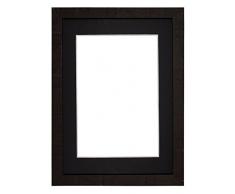 Memory Box Deep Rustic Range - Cornice per foto/poster, con supporto su misura e retro in pannello di fibra a media densitÃ , cornice nera con supporto nero su misura, formato A4 per foto da 23 x 15 cm