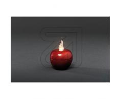 Konstsmide LED mela lumino, rosso, piccola, 1Â diodo bianco caldo, funzionamento a batteria, 2Â x CR2032Â 3Â V inclusa 4458Â âÂ 550