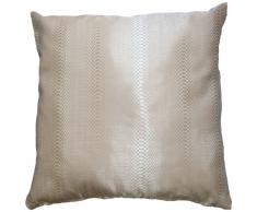 Bel Air Python 0199987-0004 - Cuscino con Chiusura Lampo in Tessuto Jacquard 40 x 40 cm, Motivo: Pelle di Serpente, Colore: Bianco Perla