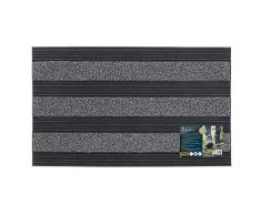 JVL Woodford, zerbino con retro in gomma, grigio, 46 x 76 cm