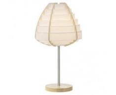Brilliant 93647/75Â Sansibar lampada da tavolo, Plastica/Vetro, E14, 40Â W, legno/bianco