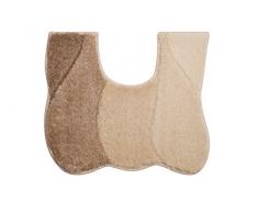 Grund, Set da bagno Curts, Tappetino sagomato per WC, Beige (Beige), 60 x 50 cm