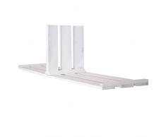 Decowood Handmade da Parati Scaffale con paravento, Legno, Bianco, 98.5Â X 24Â X 29Â CM