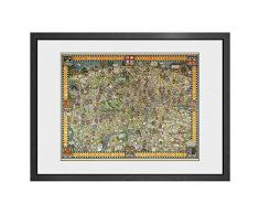 GB Eye Transport for London, arazzo Mappa Stampa, Legno, 60Â x 3.5Â x 80Â cm