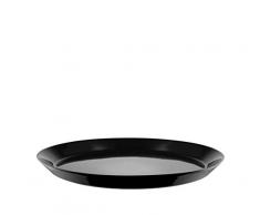 Alessi Tonale | DC03/5 B - Set di 4 Piatti da Dessert in Ceramica Stoneware, Nero