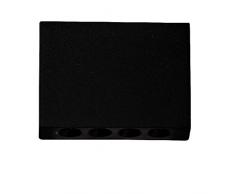 Zamel Ledix - Lampada da parete a LED, in metallo, colore: Nero