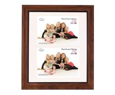 Tradizionali foto e cornici Inov 8 PFE-tail-DA2 britannici, 25 x 30 cm, doppia visiera 2x 13 x 18 cm, confezione da 4, in teak rustico