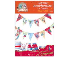 TÃ©o & Zina pak03Â C Kit di ghirlanda Cavaliere carta blu/verde 21Â x 30,5Â x 0,5Â cm